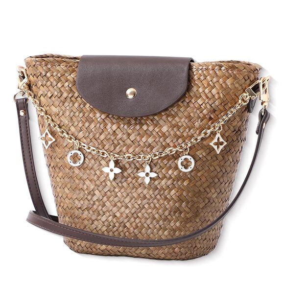 Handbags - 6678 Natural Straw Crossbody Bag Shoulder Bag Tote Handbag hobobag Purse
